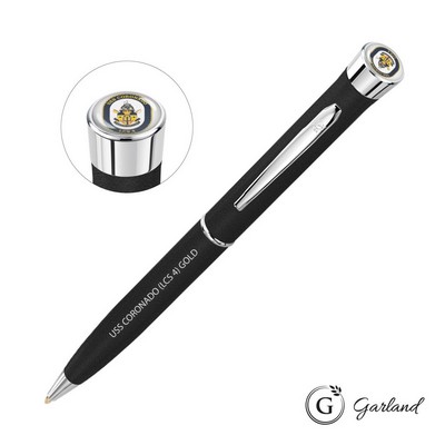 Garland® Tactical Custom Textured Twist Pen - Chrome