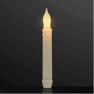LED Taper Candles, Flickering Amber Light - BLANK