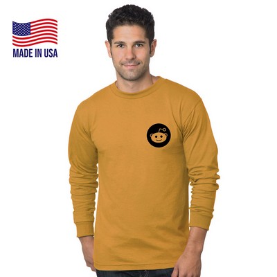 USA-Made Heavyweight Unisex Long Sleeve Crew Tee