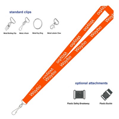 1/2" Screen Printed Polyester Lanyard